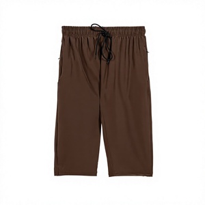Shorts Capri Homme Marron OEM 2026 à Séchage Rapide, Taille Mi-Haute avec Cordon de Serrage, Coupe Décontractée Ample, Légers, en Maille, pour l'Été, avec Poches - Product Image 1