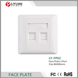 Liyuan LY-FP02 86-Loại Keystone faceplate <span class=keywords><strong>RJ11</strong></span> <span class=keywords><strong>RJ45</strong></span> che chắn mạng cáp kết nối CAT5E <span class=keywords><strong>Coupler</strong></span> cho mạng tấm Tường - Product Image 2