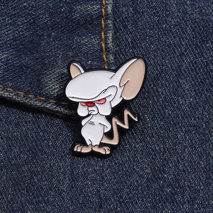 Amerikanische Klassiker-Comedy-Animation Pinky und der Brain Emaille-Brosche Mode-Maus-Rucksack-Abzeichen Bekleidungsaccessoires Geschenk - Product Image 4