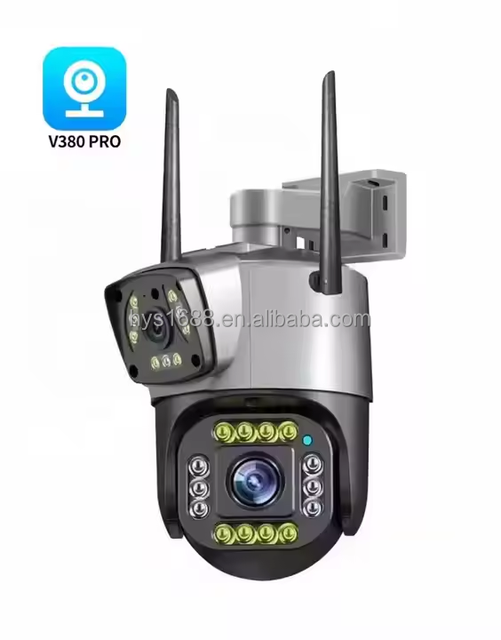 V380pro 4G SIM Card 4K 8MP Wireless PTZ Security Camera Dual Lens CCTV Camera Waterproof Motion Alarm for Home Security