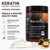 Masker Rambut Keratin Creamy 1000ml Perawatan Menutrisi Mendalam Melembapkan Menghaluskan untuk Rambut Kering Rusak Memperbaiki Mengurangi Kerusakan