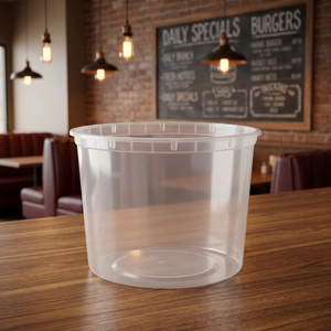 Plastic Food Storage Soup Containers With Lids 8oz 12oz 16oz 24oz 32oz Clear Airtight Deli Containers - Product Image 1