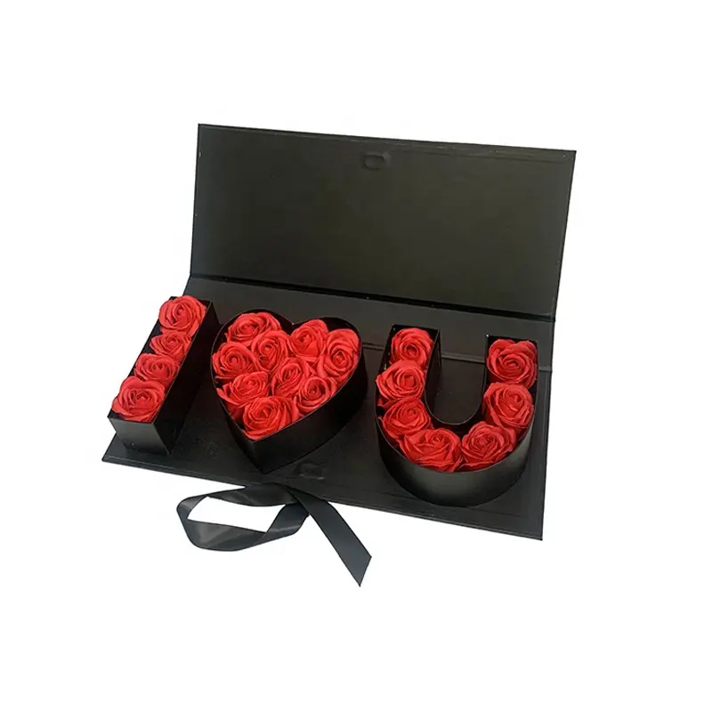 Boîtes à fleurs de luxe en forme de coeur pour la Saint-Valentin fête des mères avec fenêtre