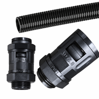 Raccord flexible de type PA en nylon PG11 pour conduit AD15.8, filetage 1/2 po x 1/2 po, protection des câbles électriques