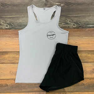 Femmes Sexy Slim Gym Débardeur Respirant Tissu Tricoté Logo Personnalisé Impression Étiquette Tissée Bas quantité minimale de commande Style Décontracté - Product Image 1