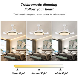 Ventiladores De Techo De <span class=keywords><strong>Aspas</strong></span> Plegables Ventilador De Techo Invisible Retráctil De 42 Pulgadas Para Niños Con Luz Para Habitación De Niños - Product Image 5