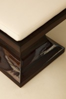 Table en bois de luxe moderne, chaise design individuelle pour salon, hôtel, chambre à coucher, et pouf rembourré de luxe