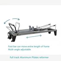 Máquina de Pilates Portátil de Aleación de Aluminio, Cama Reformer Negra, Equipo de Yoga de Fábrica