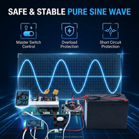 Module PCBA onduleur à onde sinusoïdale pure 300W certifié CE, haute efficacité 95%, DC-AC avec écran LCD, pour station d'alimentation portable DIY
