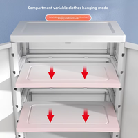 Armoire de rangement pour enfants à double porte de 60 cm de large, en plastique, pour chambre à coucher, vente en gros, usine chinoise