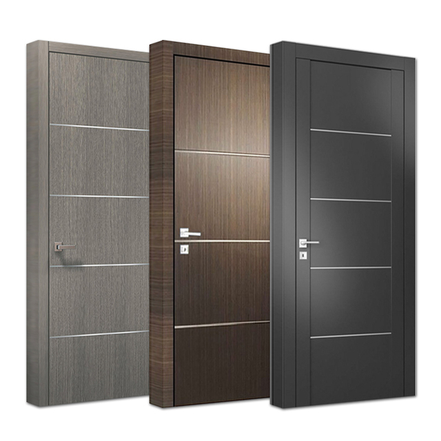 Modern House Apartment Hotel Interior Room Single Leaf Wpc Wooden Door Designs in Sri Lanka Bangladesh Malaysian Turkey