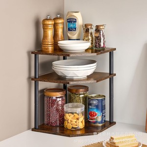 Cross-border wooden cabinet tray <b>plate</b> divider <b>rack</b> kitchen countertop dish divider storage board - Product Image 4