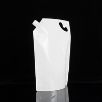 En stock, Pochette Doypack à bec verseur de qualité alimentaire 1L pour détergent liquide et jus, avec bouchon et poignée