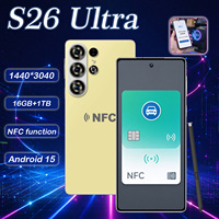 Ponsel Android 15 S26ULTRA Canggih Dengan NFC, Memori Internal 16GB 1TB, Layar 1440*3120 Dari Pemasok Pabrik Cina