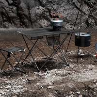 HISPEED Table multifonctionnelle pliante 1680D Table de camping en tissu Oxford à usage multiple