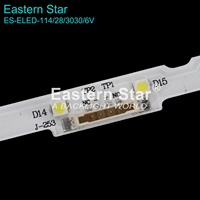 ES-ELED-114/28/3030/6V (2PCS) Barre LED TV 43-NU7100F2X28-3030 Bande lumineuse LED pour TV 43 pouces 43NU7400UXCE 43NU