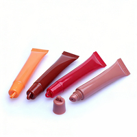 Contenants de gloss à lèvres personnalisés avec logo, 10-30 ml, tube transparent en forme d'ampoule, emballage cosmétique vide unique, impression sur écran