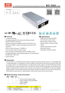 Fuente de Alimentación Bidireccional de 2160W con Función de Reciclaje de Energía, Fuente de Alimentación Conmutada de 12V 24V 48V 96V  22.5A 45A 90A 180A - Product Image 2