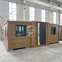 Nouvellement Conçu - Conteneur en Acier Extensible de 20 Pieds - Maison Mobile Modulaire - Appartement Préfabriqué de Luxe avec Chambre à Coucher - Économie d'Énergie - Moderne