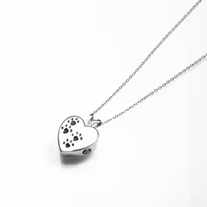 Pet <b>Ash</b> Memorial Stainless Steel Pet Paw Pet Cremation Jewelry Memorial <b>Ashes</b> Keepsake Urn <b>Necklace</b> - Product Image 3