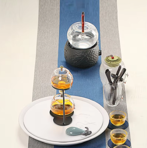 Tetera de Vidrio Transparente Resistente al Calor al por Mayor con Filtro, Juego de Café y Té, Tetera de Riego Automático, Ecológica y de Grado Alimenticio - Product Image 5