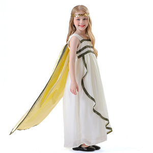 Disfraz de diosa griega antigua con diseño de flores que caen en las nubes para mujeres y niñas, con vestido, tocado y capa, para fiesta de Halloween - Product Image 3