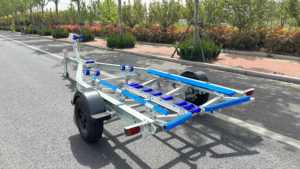 <span class=keywords><strong>Remorque</strong></span> de <span class=keywords><strong>bateau</strong></span> en aluminium de 19 pieds anticorrosion à <span class=keywords><strong>essieu</strong></span> unique pour bateaux de 17 à 18 pieds en vente avec couchettes en poly avec VIN et DOT - Product Image 6