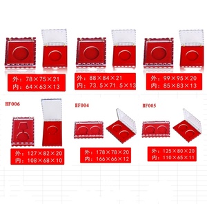 Mode Einzel münze Kristall Vitrine Doppel münzen halter Souvenir Medaille Abzeichen <span class=keywords><strong>Box</strong></span> - Product Image 2