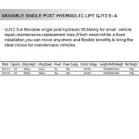 Machine de levage à colonne unique certifiée CE - Outil de réparation métallique de qualité professionnelle pour BMW par UE
