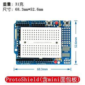 Placa de prototipo en stock Placa de extensión Proto Desarrollo <span class=keywords><strong>Mini</strong></span> Breadboard para UNO R3 - Product Image 4