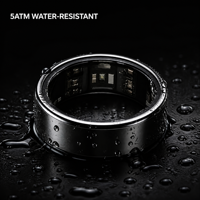 Bague connectée pour hommes et femmes, tailles 7-14, corps métallique durable avec suivi quotidien et résistance à l'eau 5ATM