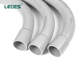 LeDES CUL Listado 2 "90 Graus Conduit Cotovelo Resistente À Luz Solar <span class=keywords><strong>PVC</strong></span> Tubulação Fábricas Curva <span class=keywords><strong>PVC</strong></span> FT4 Fogo Avaliado Acessórios Elétricos - Product Image 2
