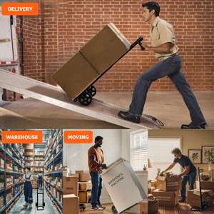 Iron Foldable Roll Container with Adjustable Detachable Design Durable 2-Wheel Portable Cargo <b>Cart</b> - Product Image 5