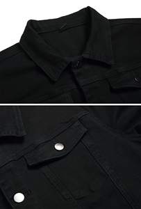 Chaqueta Vaquera Entallada Personalizada al por Mayor para Hombre, Nuevo Diseño de Moda, Informal, Lisa, Teñida, Hecha de Mezclilla de Algodón para Hombre - Product Image 5