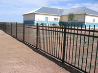 Clôture en acier de haute qualité pour l'extérieur, clôture de jardin, clôture en métal thermolaqué, garde-corps de balcon, clôture en fer forgé, taille personnalisée