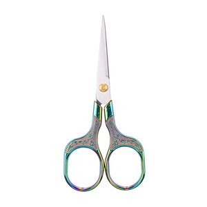 Portable Scissors For Students And Home Use Gold Silver Bronze Colors Stainless Steel V Shaped <b>Diy</b> Crafts Embroidery Thread - Product Image 5