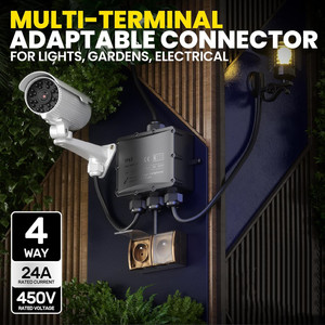 4 cách thời tiết phân phối hộp IP68 không thấm nước dây kết nối hộp Nylon bao vây ngoài trời an ninh & CCTV hệ thống dây điện - Product Image 6