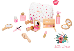 Ensemble <span class=keywords><strong>de</strong></span> beauté élégant en bois petite femme pour le maquillage Kit <span class=keywords><strong>de</strong></span> jeu <span class=keywords><strong>de</strong></span> simulation avec miroir <span class=keywords><strong>de</strong></span> brosse <span class=keywords><strong>de</strong></span> parfum d'ombre à paupières et étui à cosmétiques - Product Image 2