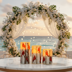 Set di 3 Candele LED PILLA in Plastica con Telecomando per Matrimoni, Compleanni, Feste, Natale e Decorazioni Domestiche - Product Image 6