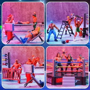 <span class=keywords><strong>Set</strong></span> de Arena de Lucha Transfronterizo de 21/32 Piezas, Figuras de Acción de Gladiadores y Boxeadores, Juguete de Escena de Lucha con Ring Hexagonal para Niños - Product Image 2