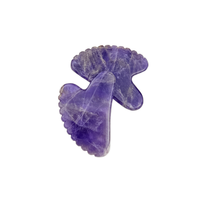 Planche de Gua Sha en Améthyste Naturelle, Outil de Massage Facial en Cristal pour la Beauté et la Relaxation, Grattoir en Améthyste Guasha