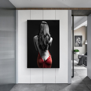 Portrait de femme moderne et sexy sur toile d'art <span class=keywords><strong>peinture</strong></span> à l'huile de femme nue abstraite haute définition pour la décoration intérieure papier imprimé - Product Image 1
