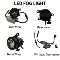 Phares antibrouillard LED Bi-Beam à projection directe, 59W 38W, blanc et jaune, pour Ford Kuga 2019 2020, directement de l'usine, faible MOQ