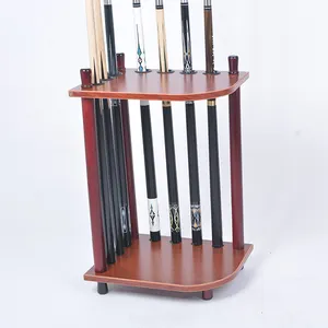 7 Holes Snooker & Billiard Cue Rack Pool Sticks Standing Holder Wooden Whitewashed Wall Mounted Pool Cue Holder Wood Rest 1 Pcs