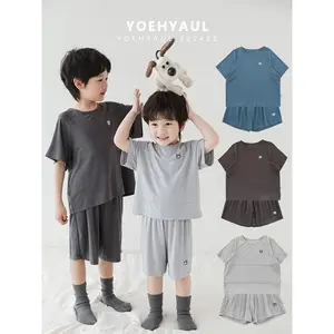 YOEHYAUL LN0035, хлопковая Футболка-поло, шорты, комплекты одежды для мальчиков, летний повседневный спортивный стиль, Детский комплект из 2 предметов, комплект одежды для малышей