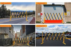 Portable Folding Metal Safety Barrier Expandable Traffic Warning Fence Aluminium Powder Coated Security Gate Barrier
