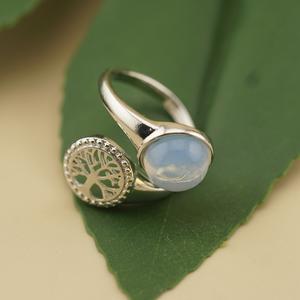 Anillo <span class=keywords><strong>de</strong></span> árbol <span class=keywords><strong>de</strong></span> <span class=keywords><strong>la</strong></span> <span class=keywords><strong>vida</strong></span> hueco <span class=keywords><strong>de</strong></span> piedras preciosas redondas naturales <span class=keywords><strong>de</strong></span> diseño único <span class=keywords><strong>de</strong></span> alta calidad para mujeres y hombres - Product Image 3