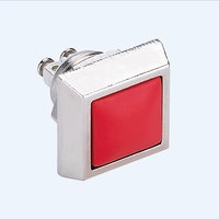 ELEWIND Interrupteur à bouton-poussoir carré économique 12 mm IP65 1NO (PM121S-10/T) Type économique