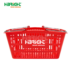 Cesta <span class=keywords><strong>de</strong></span> Compras <span class=keywords><strong>de</strong></span> Supermercado <span class=keywords><strong>de</strong></span> 30L <span class=keywords><strong>de</strong></span> Alta Capacidad, Duradera, con Logotipo Personalizado Highbright, <span class=keywords><strong>2</strong></span> Asas <span class=keywords><strong>de</strong></span> Acero, Material Plástico - Product Image 3