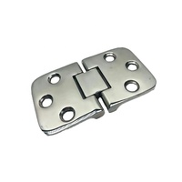 Charnière de pont encastrée noire en acier inoxydable 316 pour portes de cabine 70x41x2.6mm, accessoires de quincaillerie pour yachts et bateaux
